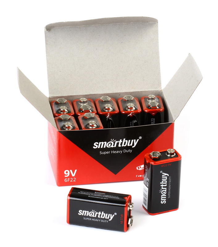 Батарейка солевая Smartbuy 6F22/1S (10шт)
