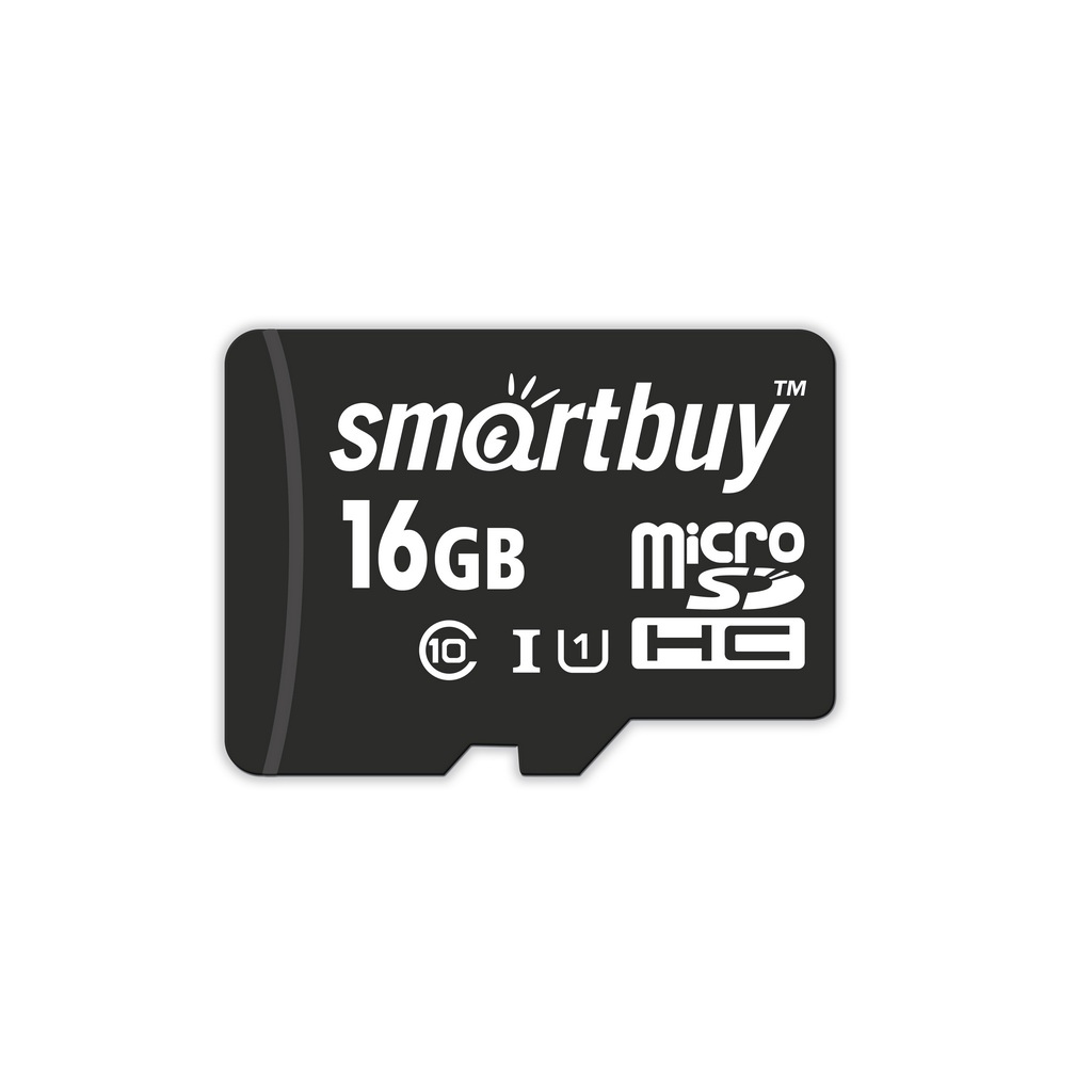 microSDHC карта памяти Smartbuy 16GB Class10 (с адаптером SD)