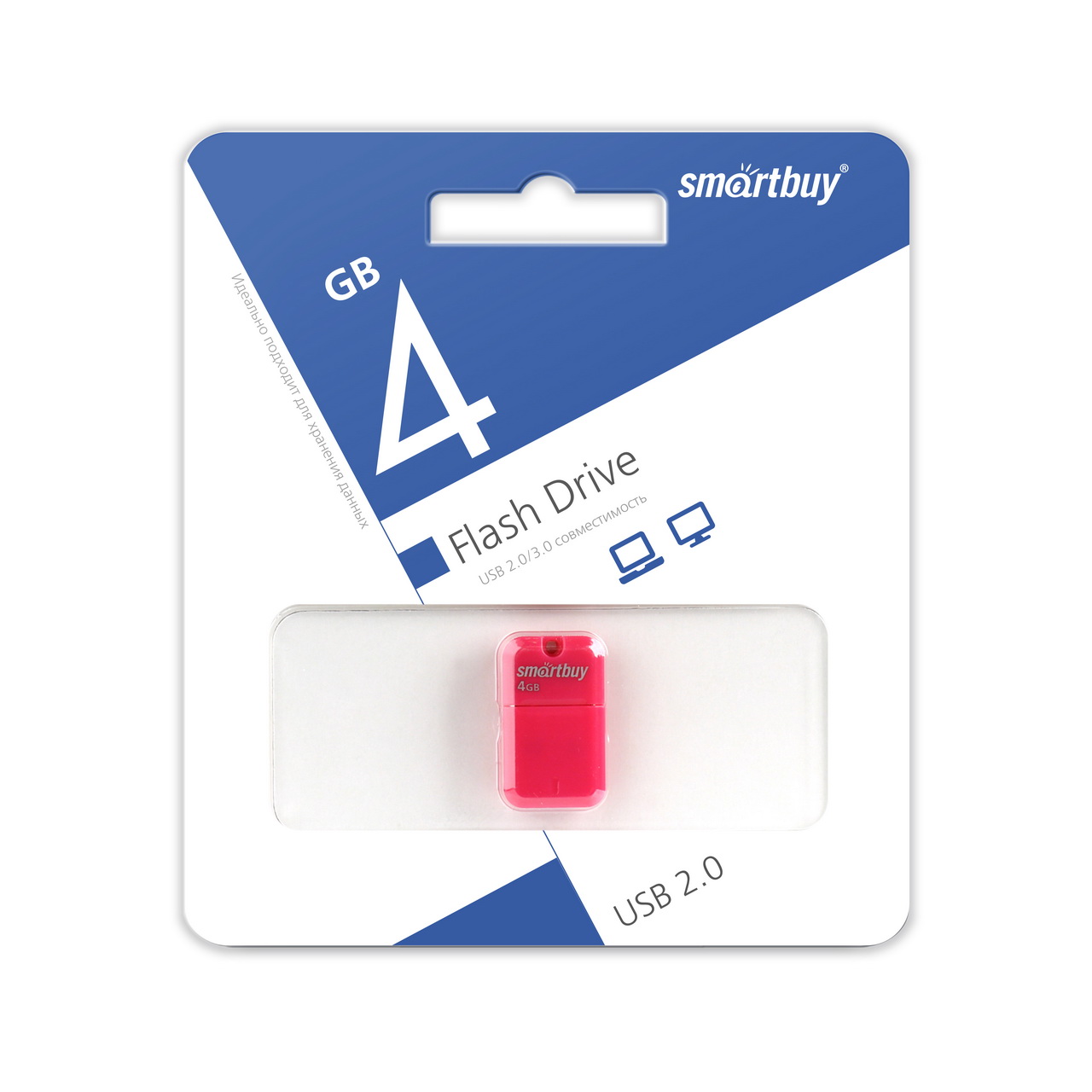 USB 2.0 флэш-диск Smartbuy ART Pink 4GB оптом