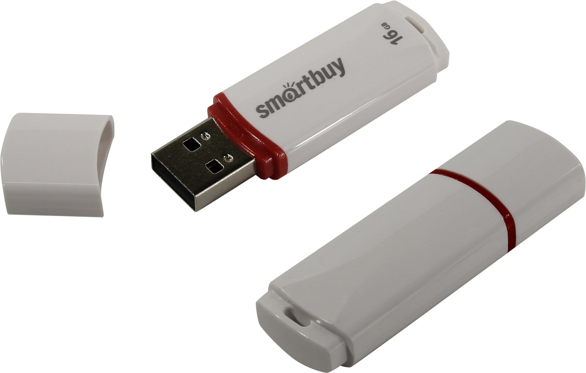 USB 2.0 флэш-диск Smartbuy Crown White 16GB