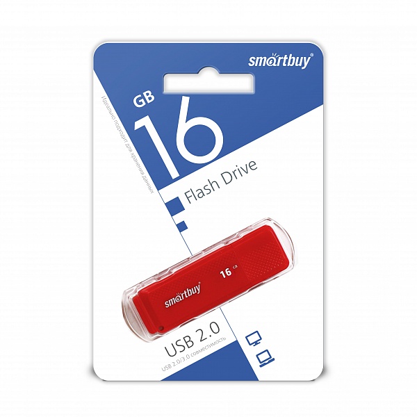 USB 2.0 флэш-диск Smartbuy Dock Red 16GB оптом