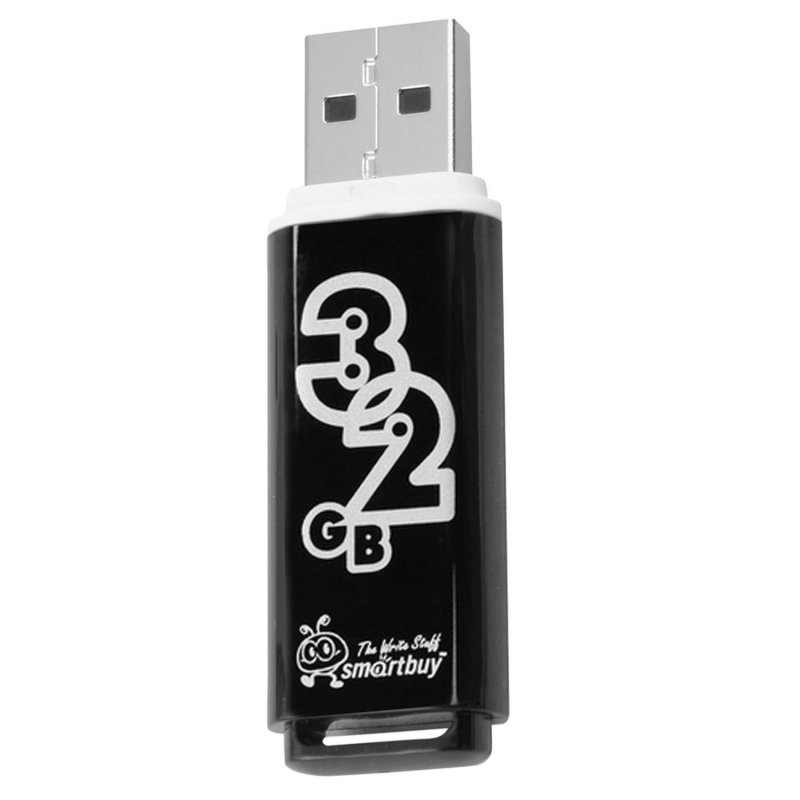 USB 2.0 флэш-диск Smartbuy Glossy series Black 32GB