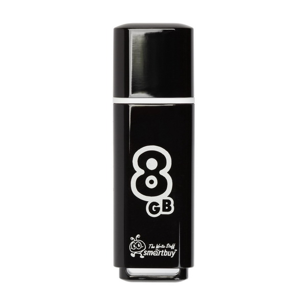 USB 2.0 флэш-диск Smartbuy Glossy Series Black 8GB