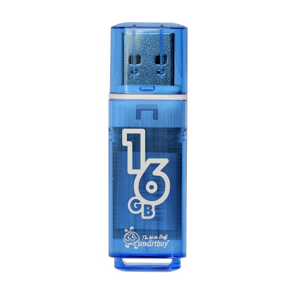 USB 2.0 флэш-диск Smartbuy Glossy series Blue 16GB