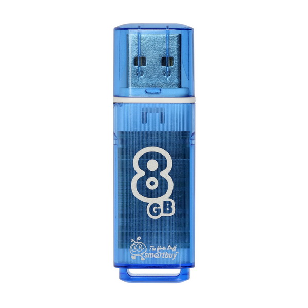 USB 2.0 флэш-диск Smartbuy Glossy series Blue 8GB