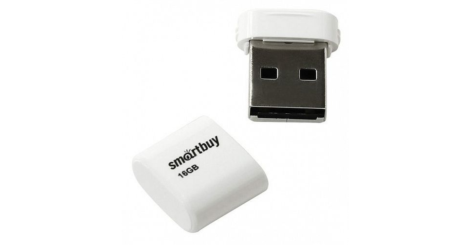 USB 2.0 флэш-диск Smartbuy LARA White 16GB