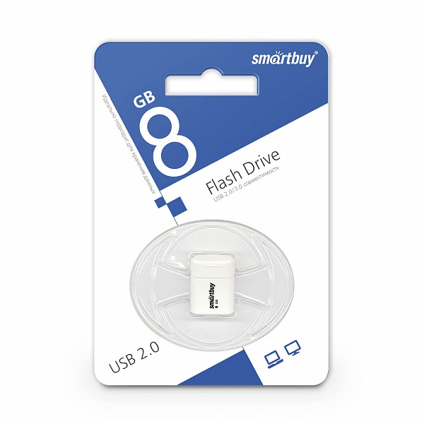 USB 2.0 флэш-диск Smartbuy LARA White 8GB оптом