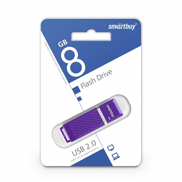 USB 2.0 флэш-диск Smartbuy Quazart series Violet 8GB оптом