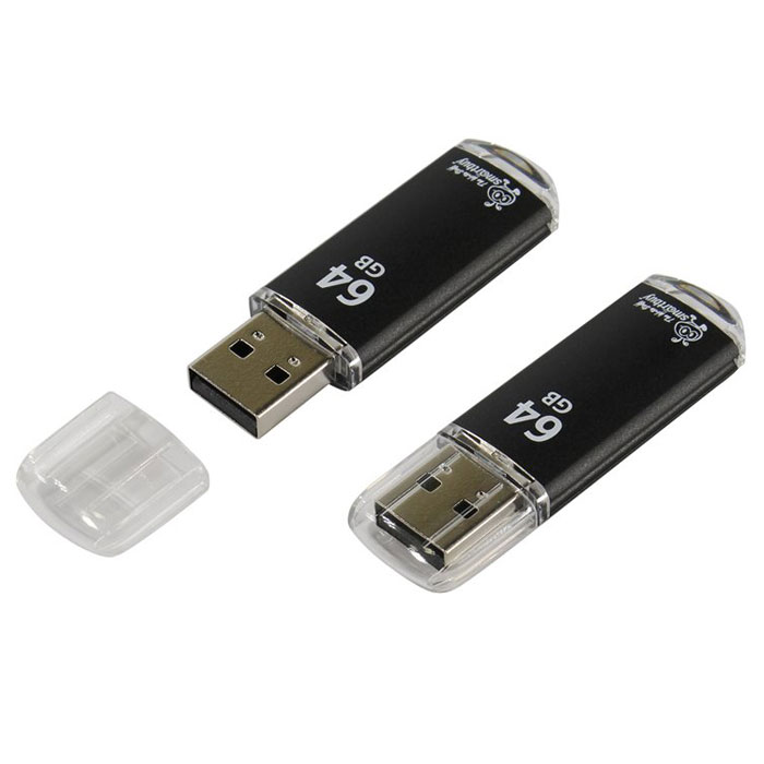 USB 2.0 флэш-диск Smartbuy V-Cut Black 64GB