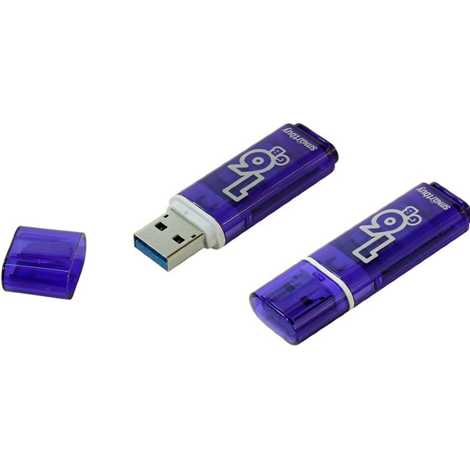 USB 3.0 флэш-диск Smartbuy Glossy series Blue 16GB