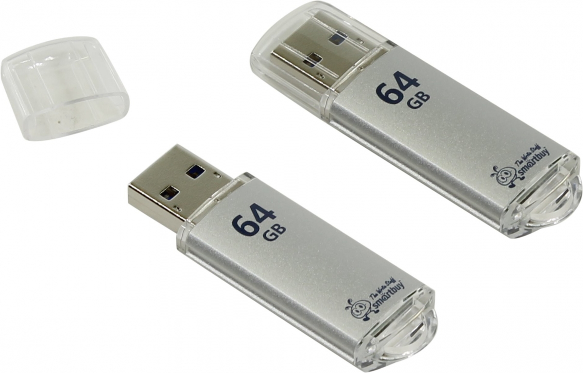 USB 3.0 флэш-диск Smartbuy V-Cut Silver 64GB