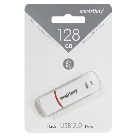 USB 2.0 флэш-диск Smartbuy Crown White 128Gb оптом