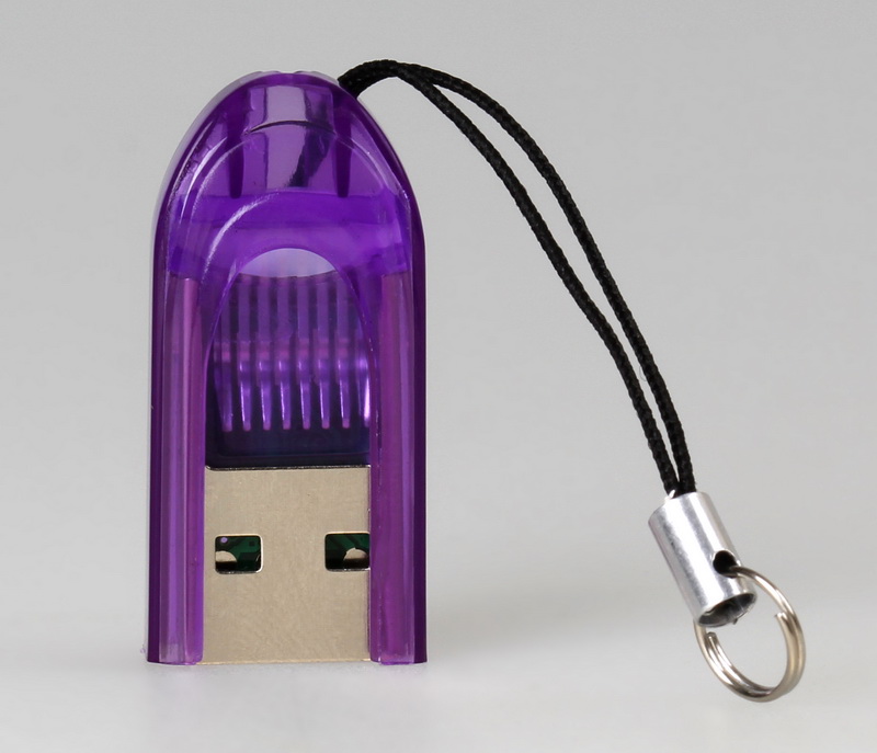 Картридер Smartbuy 710, USB 2.0 - MicroSD, фиолетовый оптом