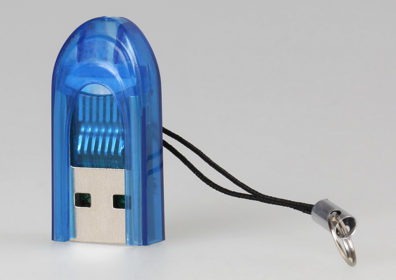 Картридер Smartbuy 710, USB 2.0 - MicroSD, голубой оптом
