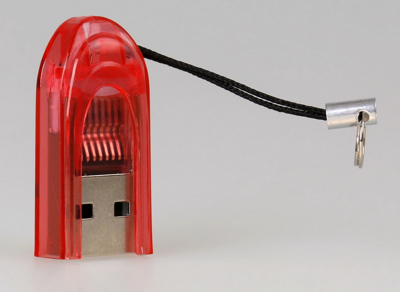 Картридер Smartbuy 710, USB 2.0 - MicroSD, красный оптом