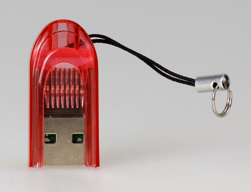 Картридер Smartbuy 710, USB 2.0 - MicroSD, красный(3) Картридер Smartbuy 710, USB 2.0 - MicroSD, красный