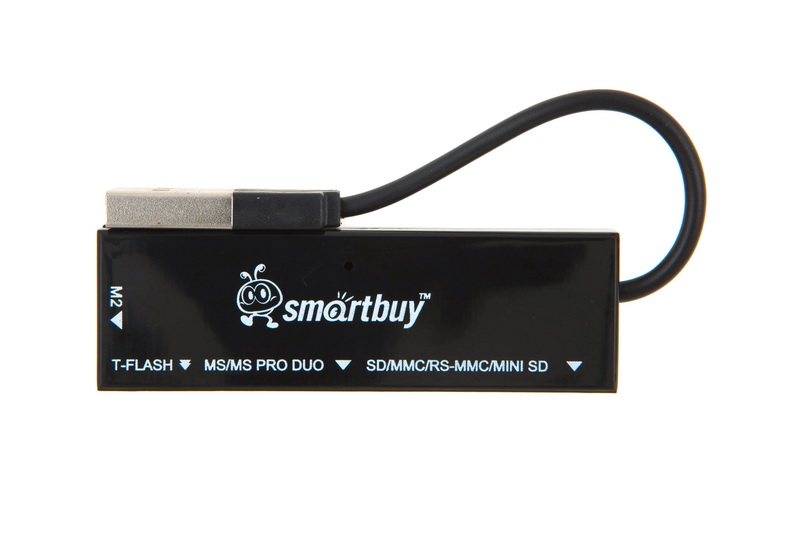 Картридер Smartbuy 717, USB 2.0 - SD/microSD/MS/M2, черный