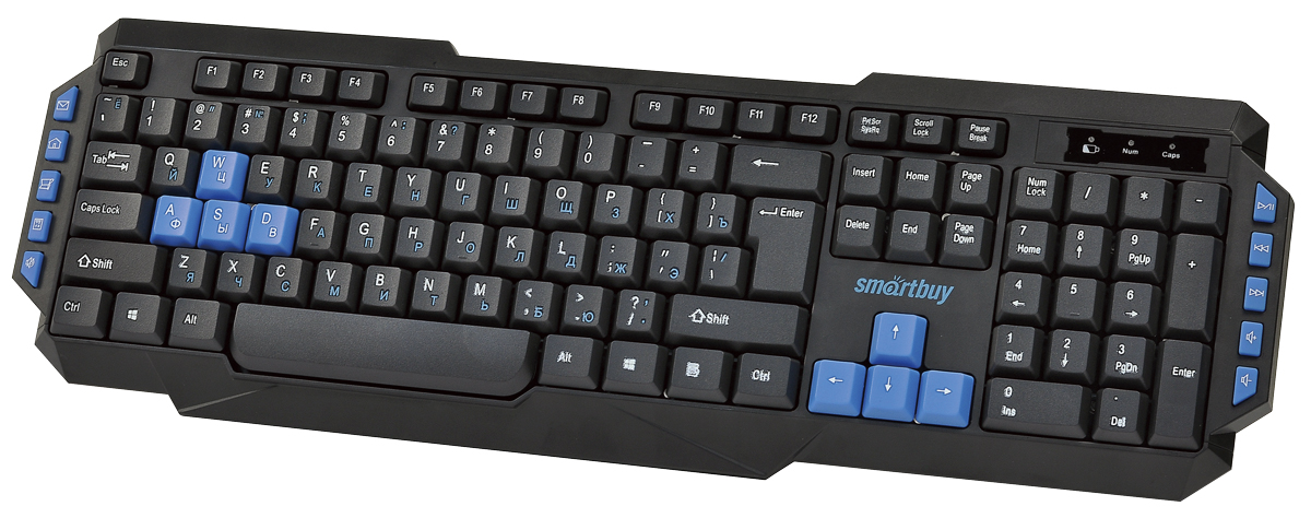Клавиатура беспроводная мультимедийная Smartbuy ONE 231 черная оптом