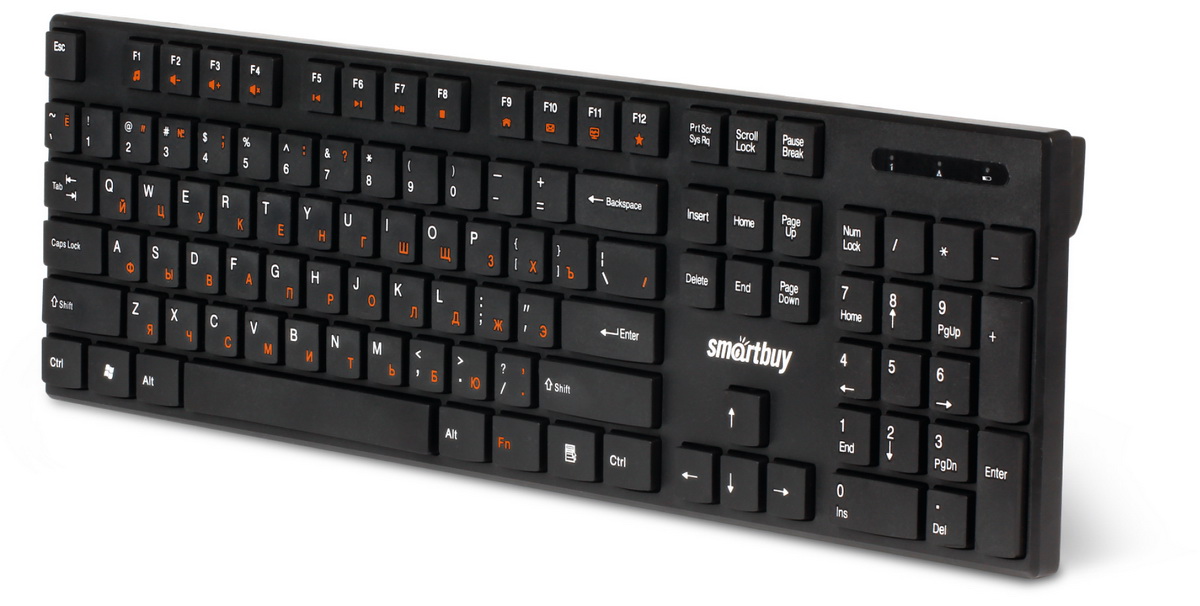 Клавиатура беспроводная мультимедийная Smartbuy ONE 238 черная оптом