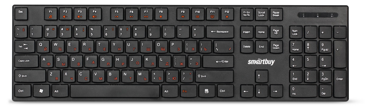 Клавиатура беспроводная мультимедийная Smartbuy ONE 238 черная