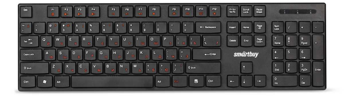 Клавиатура проводная мультимедийная Smartbuy ONE 238 черная