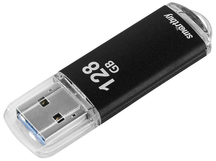 USB 3.0 флэш-диск Smartbuy V-Cut Black 128Gb