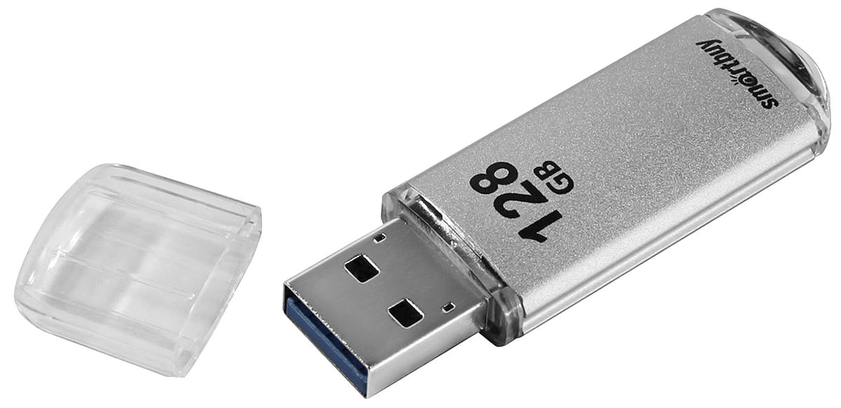 USB 3.0 флэш-диск Smartbuy V-Cut Silver 128Gb