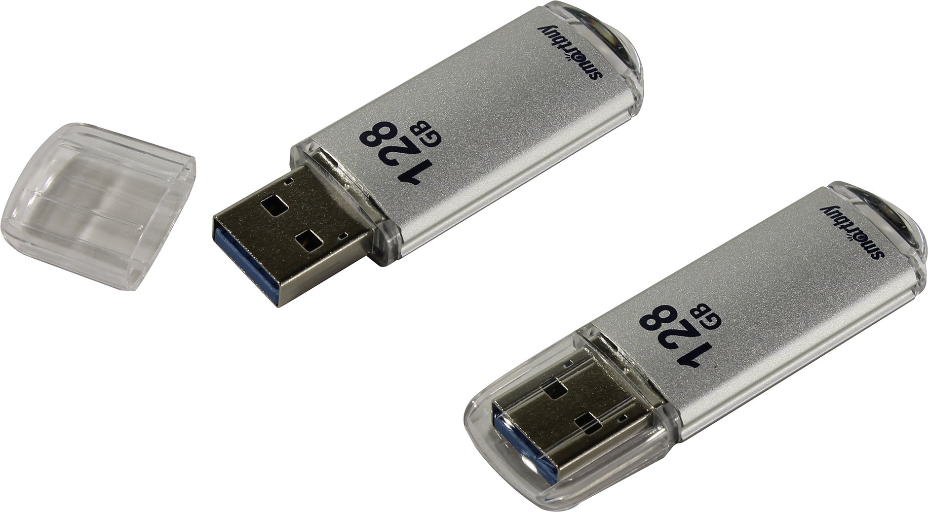 USB 3.0 флэш-диск Smartbuy V-Cut Silver 128Gb